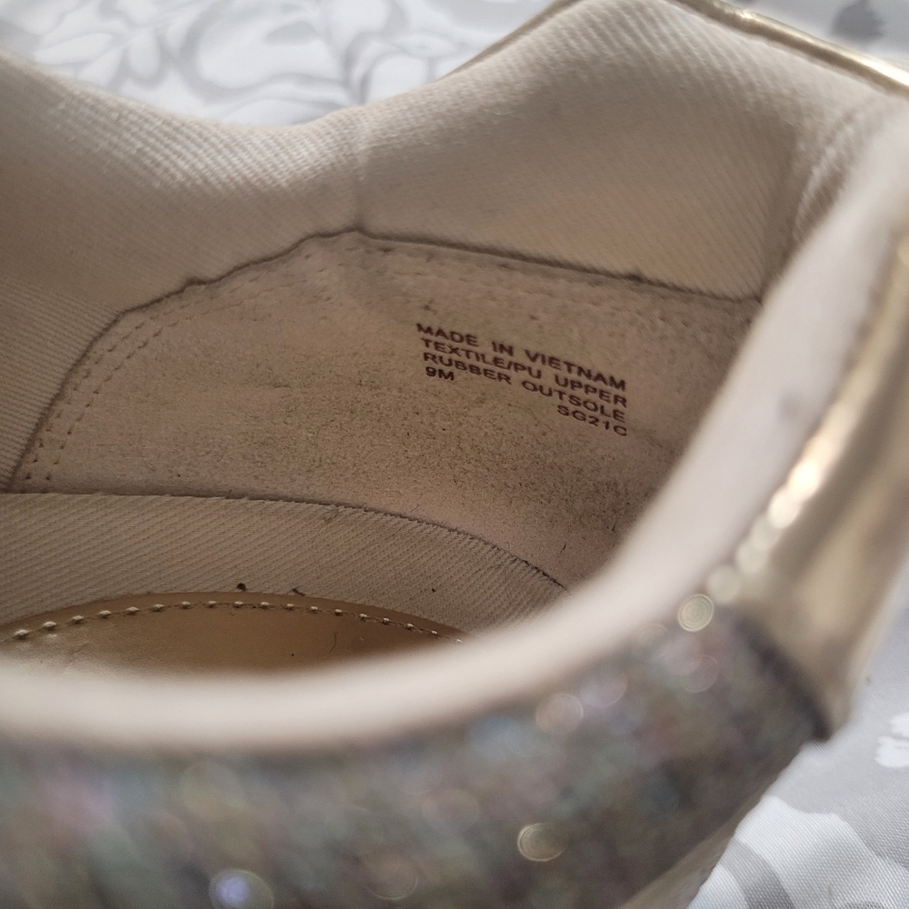 Michael Kors Teddi Trainer Shoes Size 9 Cream Gold limited edition - Picture 7 of 8